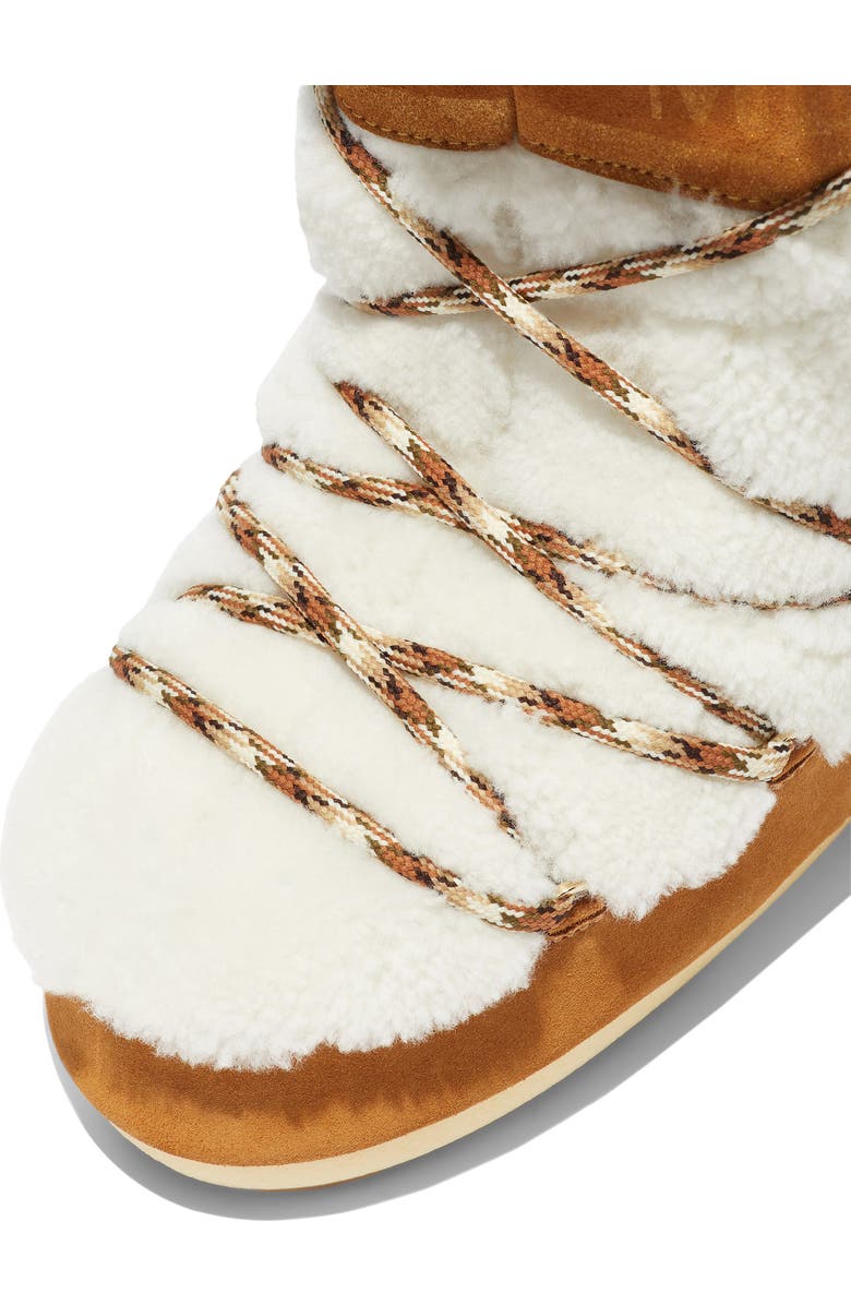 Moon Boot<sup>®</sup> Icon Genuine Shearling Knee High Boot, Alternate, color, Whisky/ White