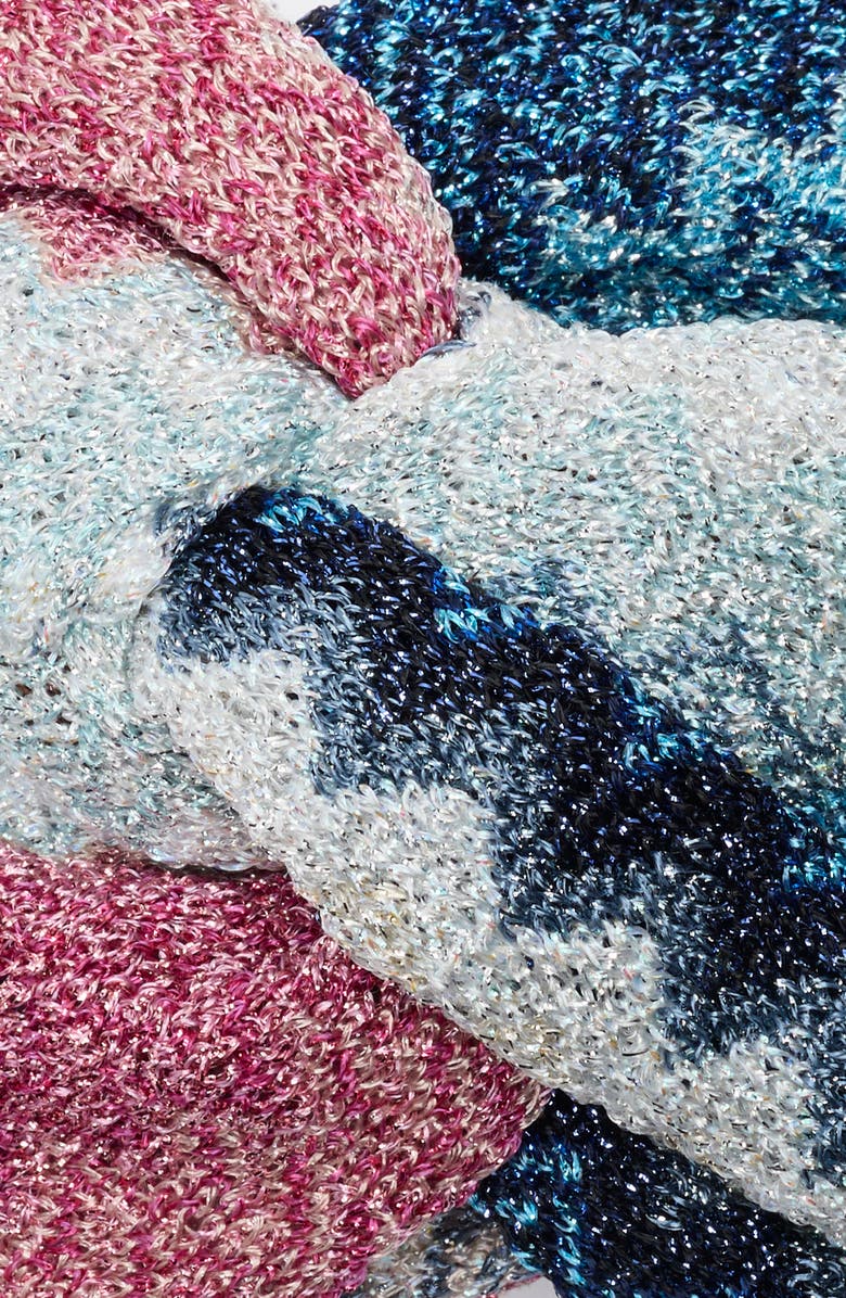 Missoni Knotted Zigzag Headband, Alternate, color, 0002 Pink Blue Multi