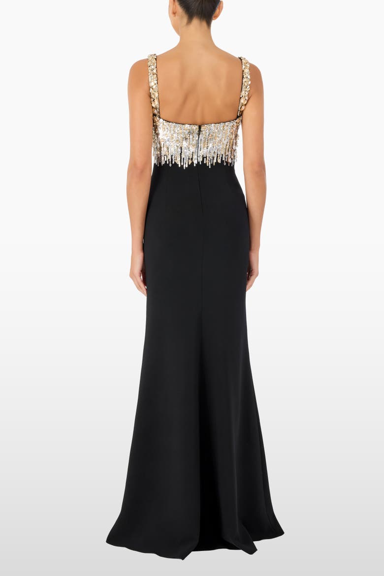 Lalala Embellished-Upper Sleeveless Dress, Alternate, color, Liquorice