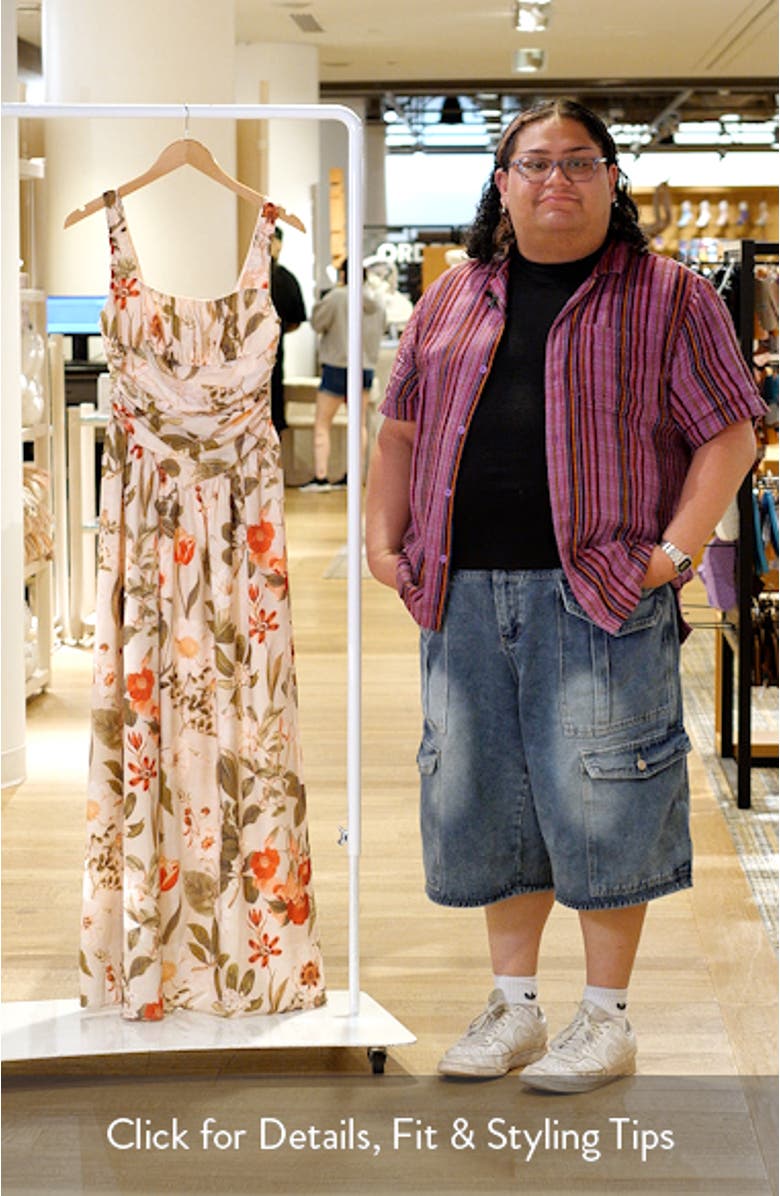 Cameron Floral Maxi Cocktail Dress, sales video thumbnail