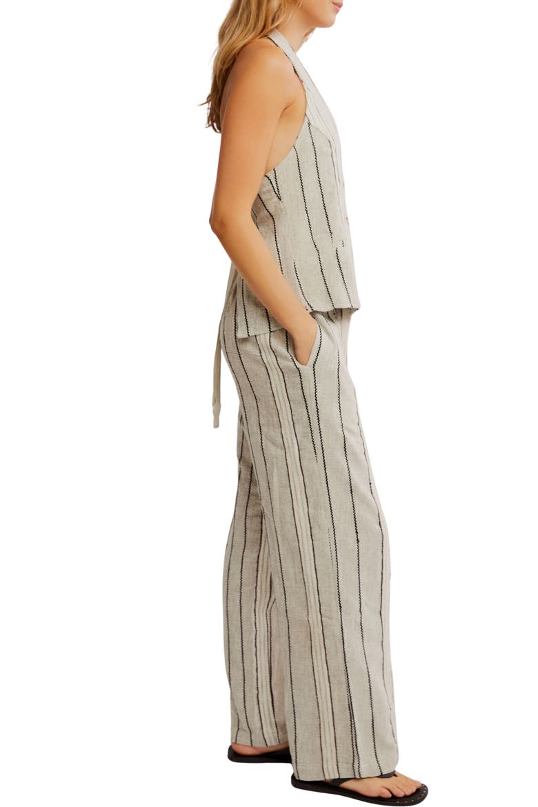 Take Me To Paris Stripe Halter Vest & Pants Set, Alternate, color, ROCKY STRIPE