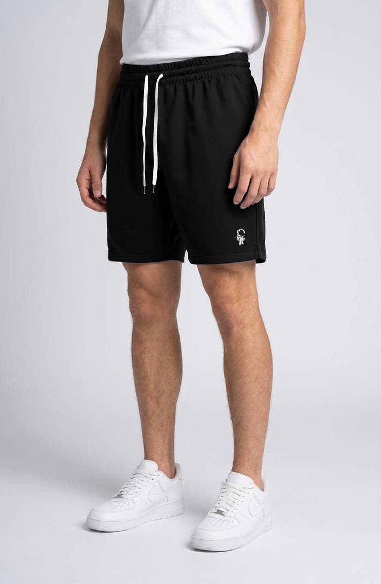 Dalix Mens Astronaut Midweight Court Short, Alternate, color, Black