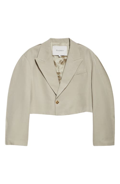 Jw Anderson Boxy Crop Jacket In Stone