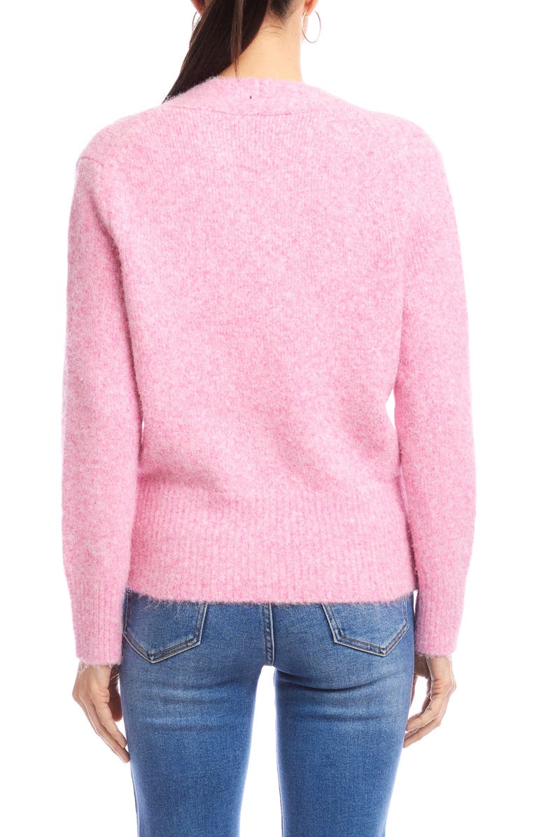 Karen Kane Surplice V-Neck Sweater, Alternate, color, Pink
