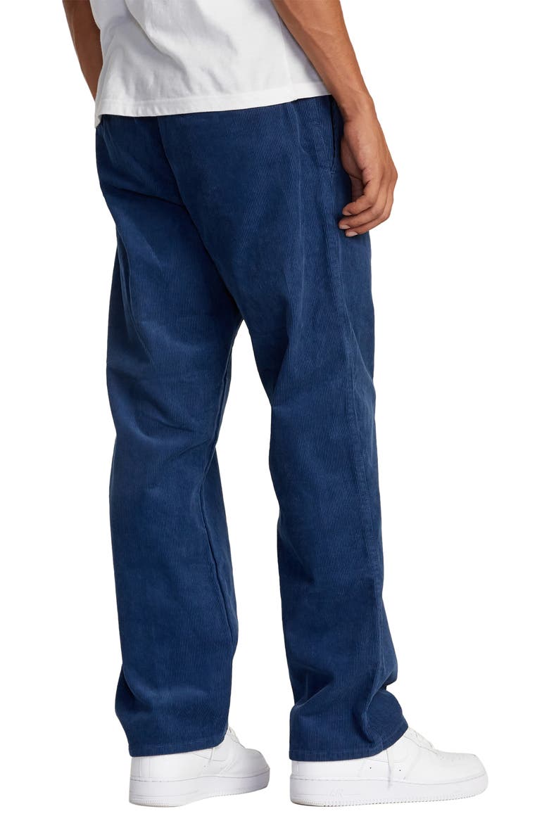 Americana Elastic Waist Corduroy Pants, Alternate, color, DARK DENIM