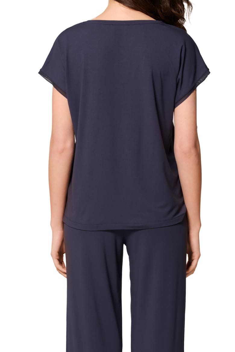 Aurore Lace Trim Pajama T-Shirt, Alternate, color, FULL MOON