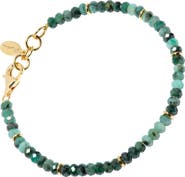 Jan Leslie 18K Gold Gemstone Beaded Bracelet