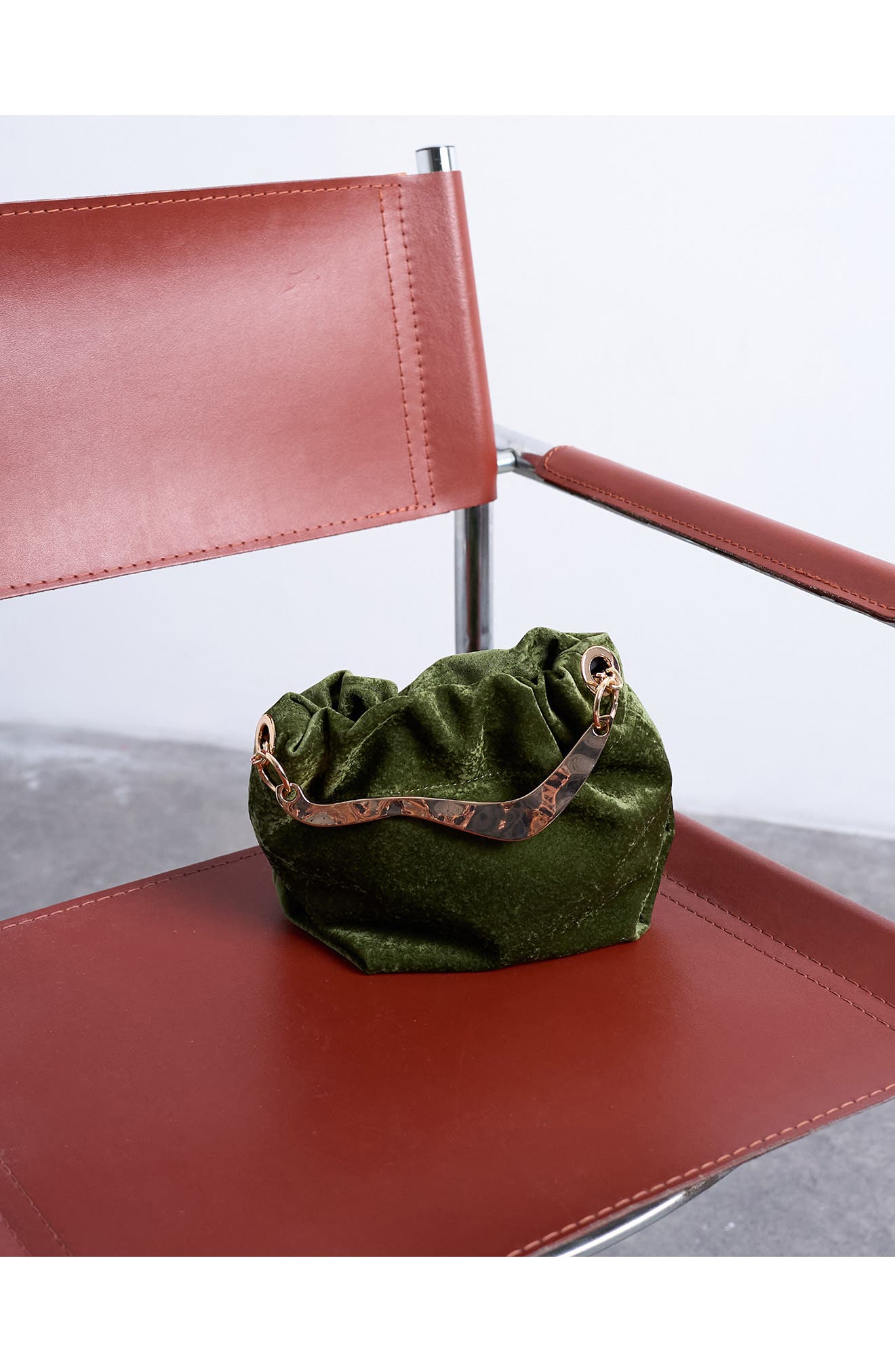 Topshop Velvet Top Handle Bag, Alternate, color, 