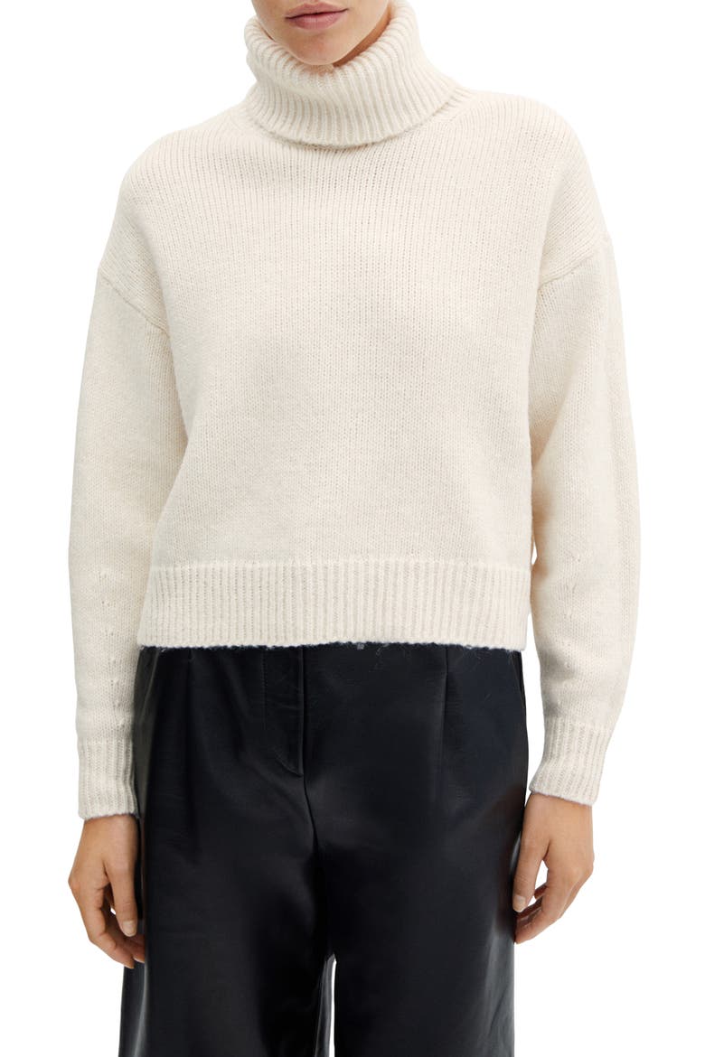 Oversize Turtleneck Sweater, Main, color, ECRU