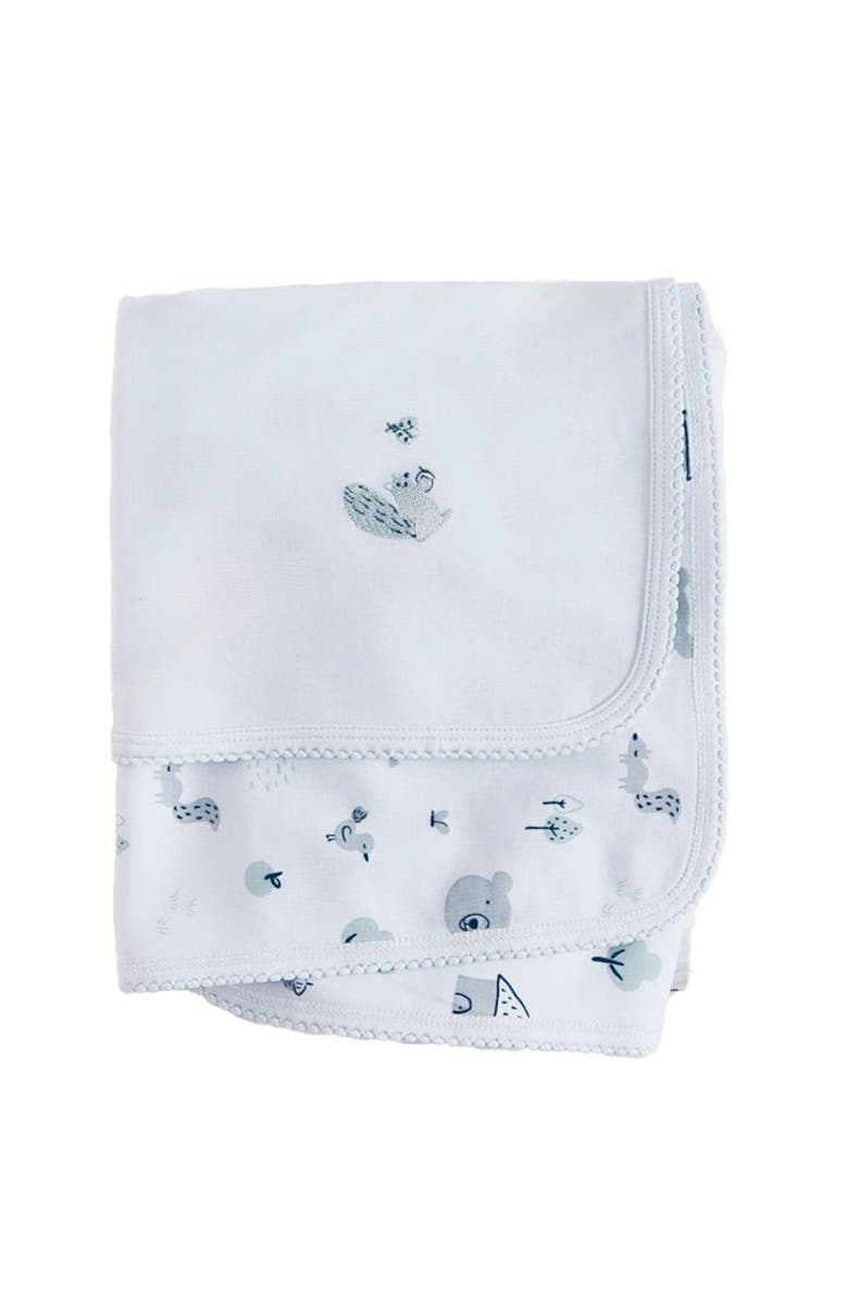 Babycottons Premium Peruvian Pima Cotton Alice Receiving Blanket For Infant, Main, color, 