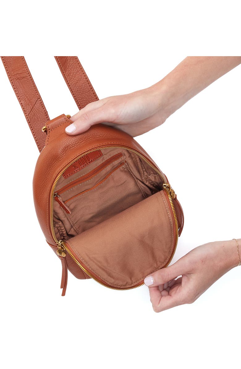 HOBO Fern Leather Sling Bag, Alternate, color, Warm Honey