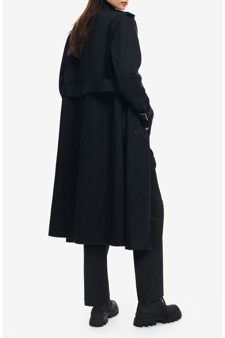 Vilma Cotton Twill Trench Coat, Alternate, color, BLUE