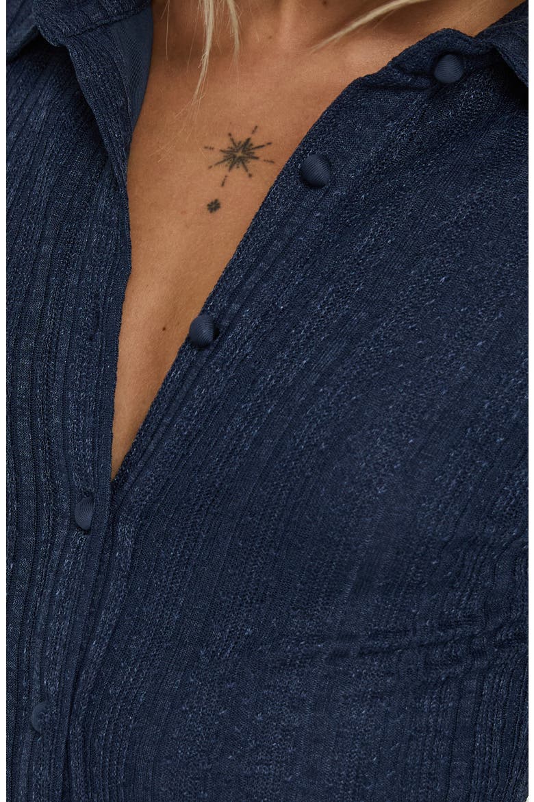When You Sleep Long Sleeve Mini Dress, Alternate, color, NAVY