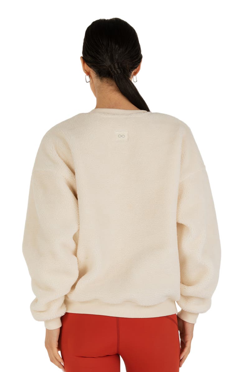 Rebody Active Teddy Micro Fleece Lined Sweatshirt, Alternate, color, Bone