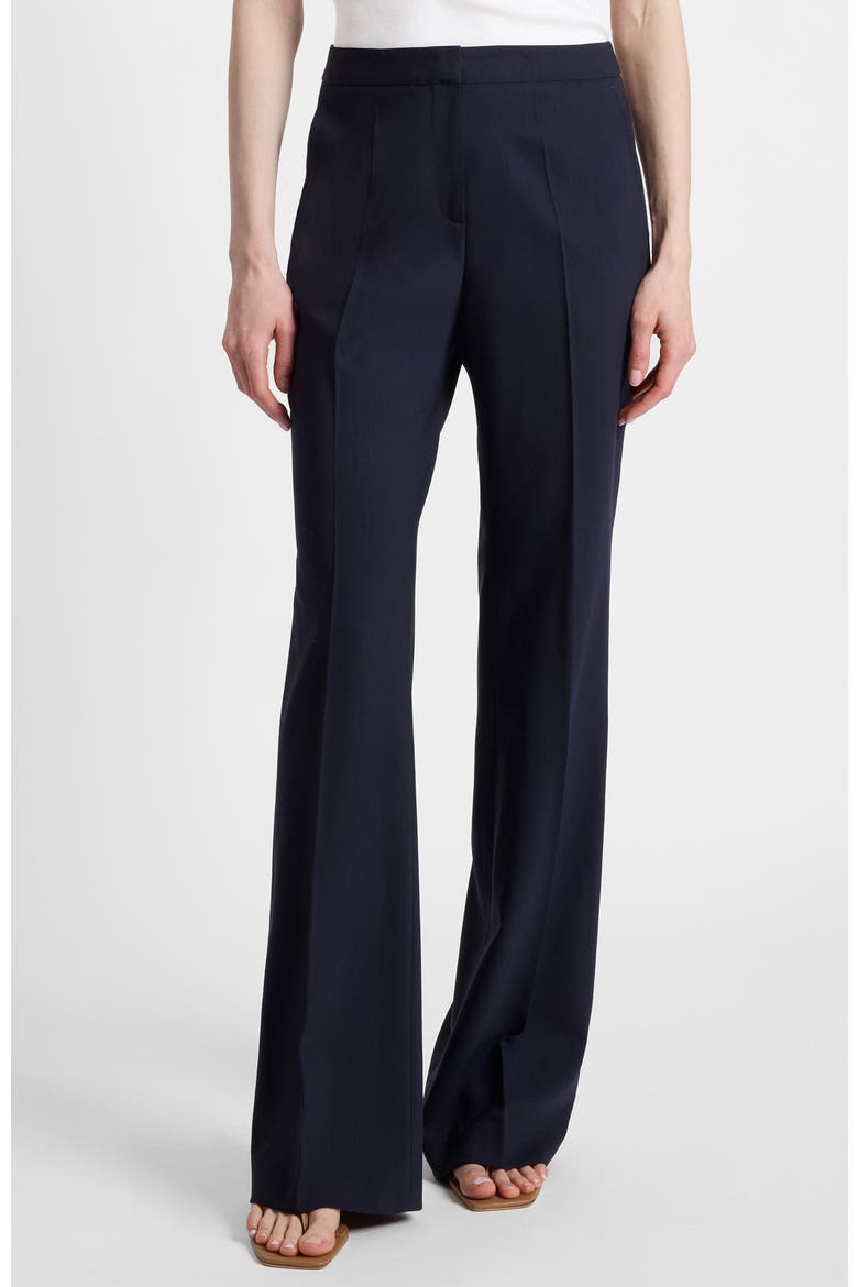 Bethany Flared Pant in Virgin Wool Stretch, Main, color, MIDNIGHT