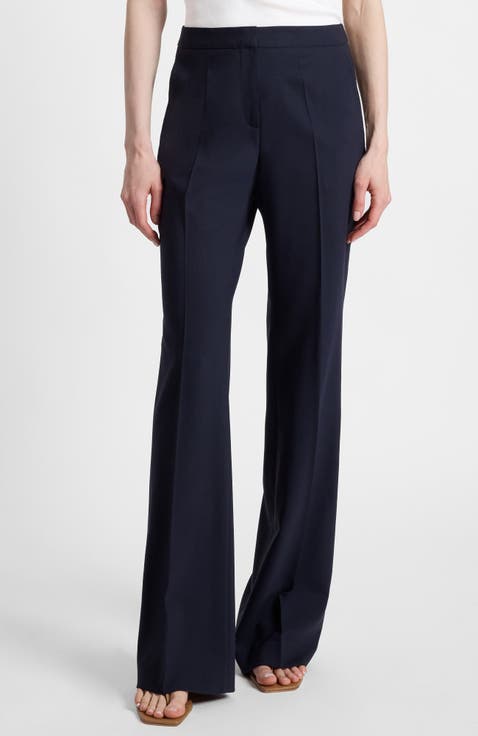 Bethany Flared Pant in Virgin Wool Stretch