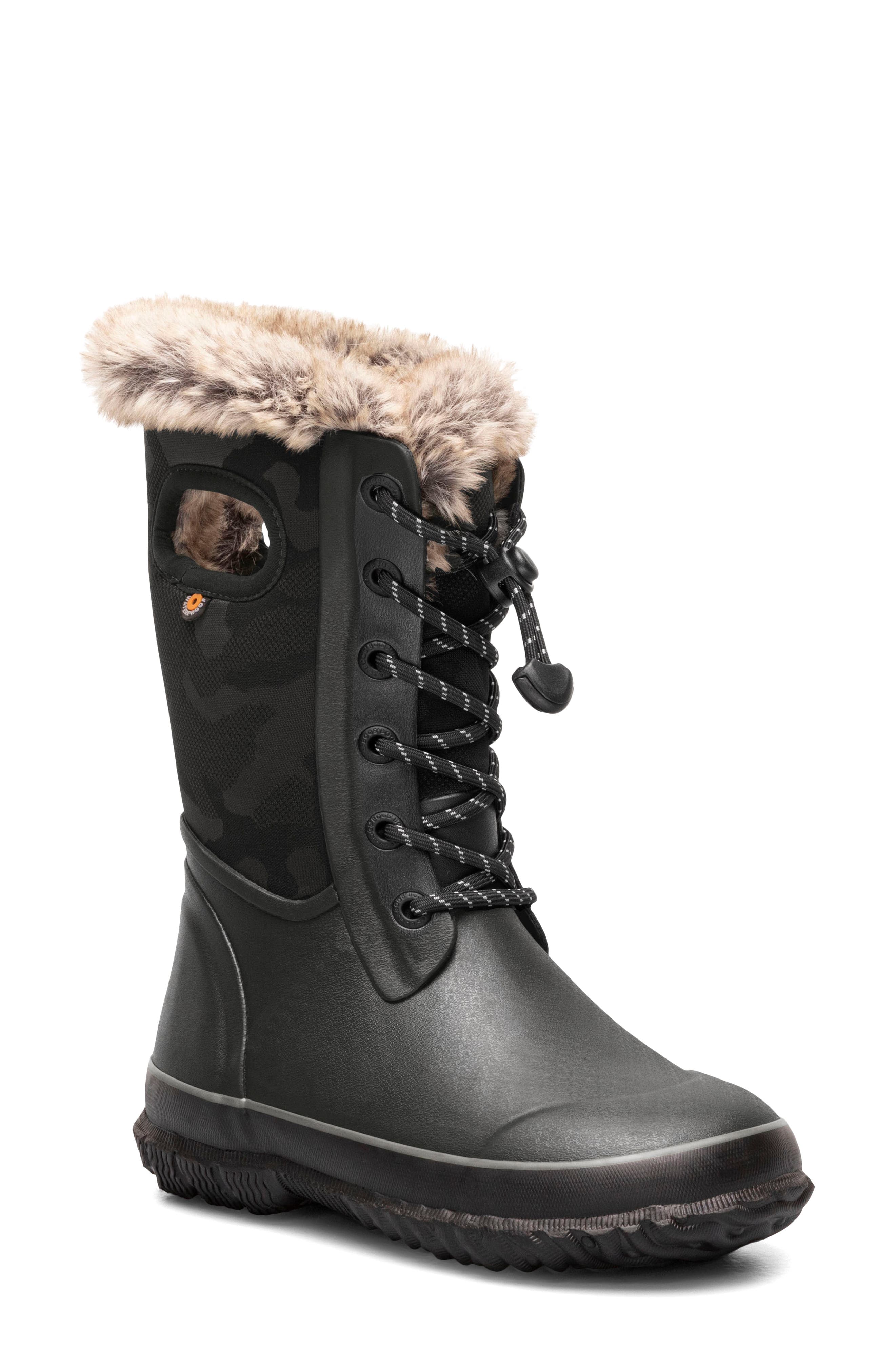 Bogs Arcata Tonal Camo Faux Fur Lined Boot, Main, color, 