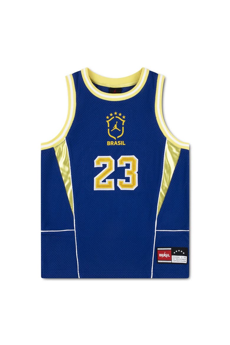 Youth Jordan Brand Royal Brazil National Team Mesh Basketball Fashion Jersey, Alternate, color, Royal