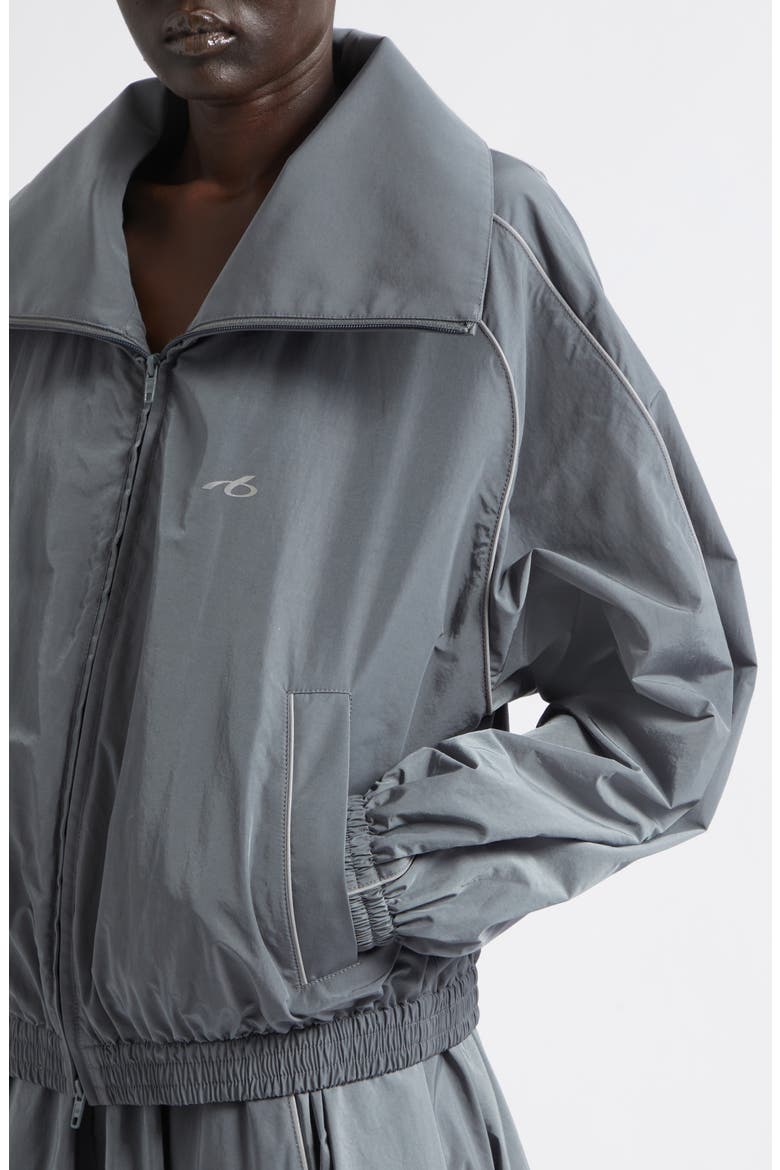 Techno Cotton & Nylon Jacket, Alternate, color, LEAD