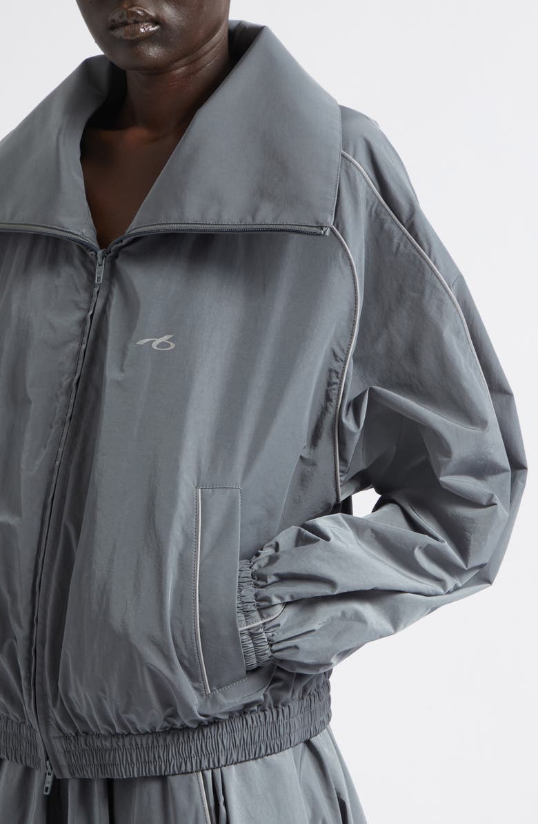 Balenciaga Techno Cotton & Nylon Jacket, Alternate, color, Lead