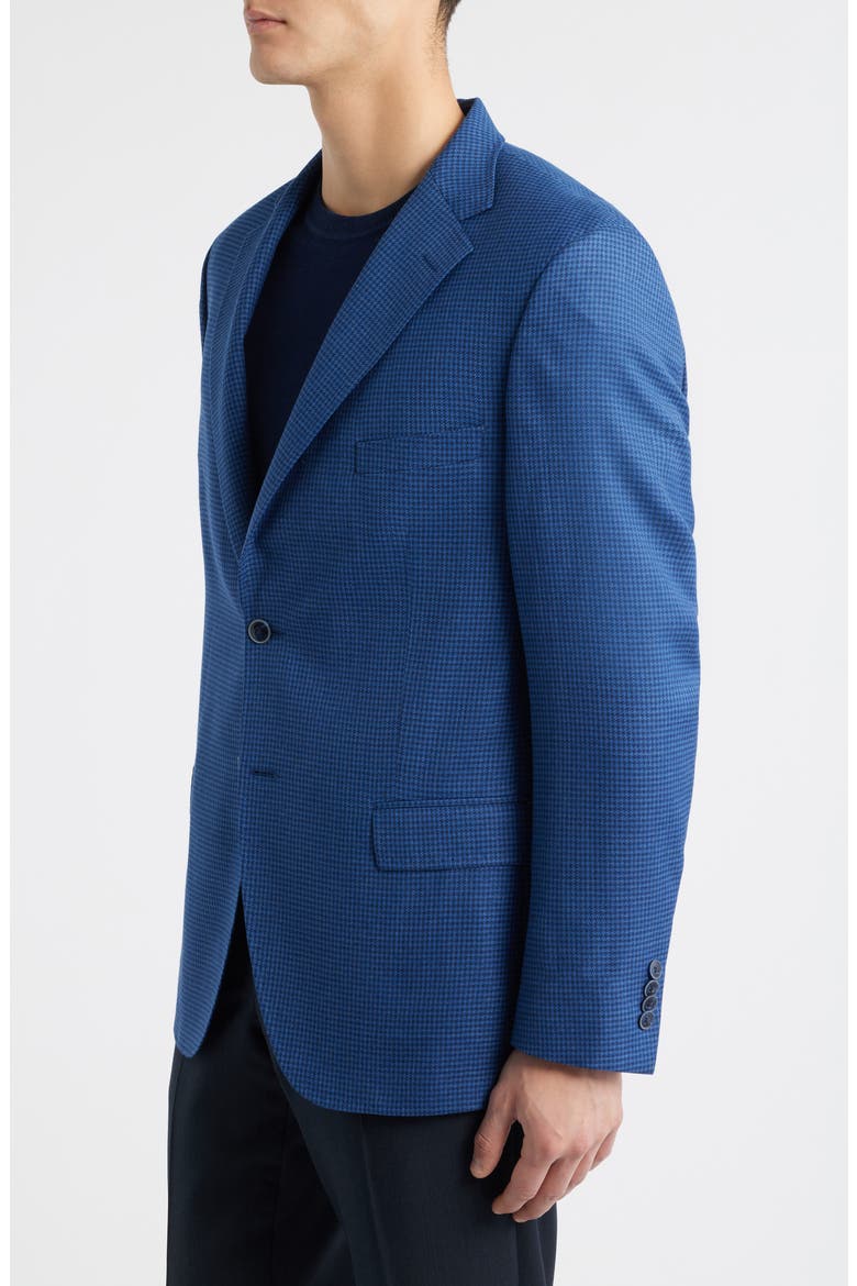 Hyperlight Soft Blue Houndstooth Wool & Silk Sport Coat, Alternate, color, BLUE