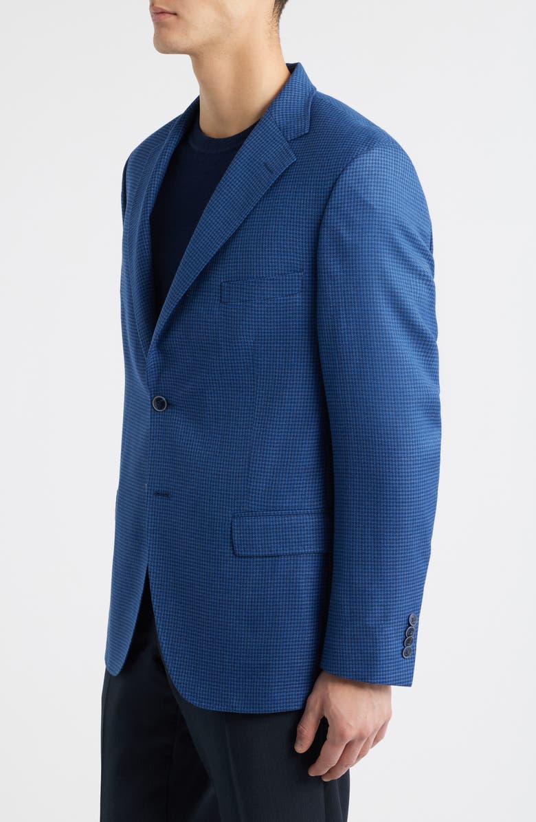 Peter Millar Hyperlight Soft Blue Houndstooth Wool & Silk Sport Coat, Alternate, color, Blue