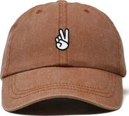 Dalix Peace Sign Embroidered Dad Hat