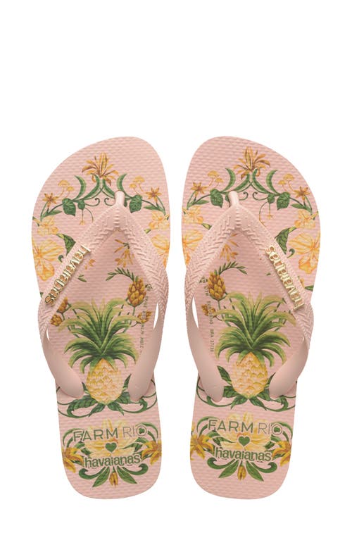 Havaianas X Farm Rio Botanical Beauty Flip Flop In Pink