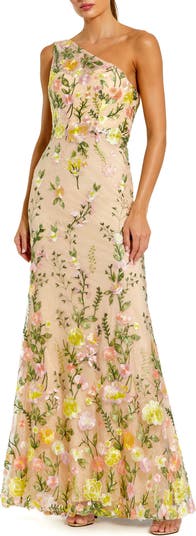 Mac Duggal One Shoulder Lace Embroidered Gown | Nordstrom