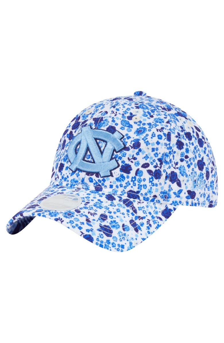New Era Women's New Era  White North Carolina Tar Heels Blooming 9TWENTY Adjustable Hat, Main, color, 