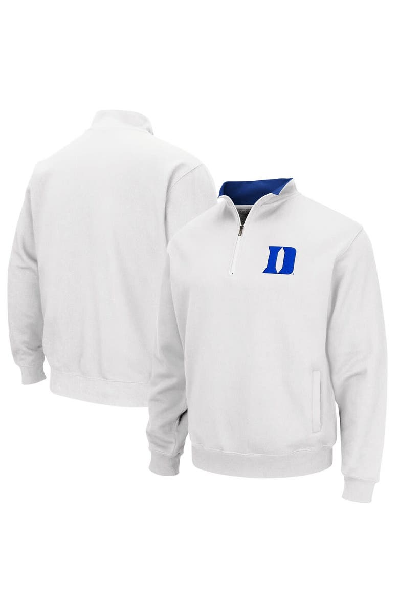 COLOSSEUM Men's Colosseum White Duke Blue Devils Tortugas Quarter-Zip Top, Alternate, color, White