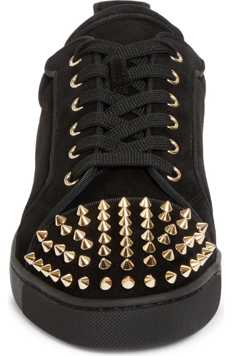 Christian Louboutin Louis Junior Spikes Orlato Suede Sneaker, Alternate, color,