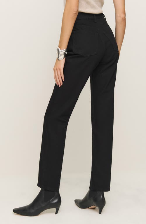 Reformation Cynthia High Waist Straight Leg Jeans In Black