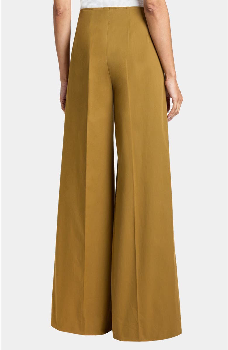 Santorelli LILY Wide Leg Pants with Slanted Side Pockets in Stretch Cotton, Alternate, color, 