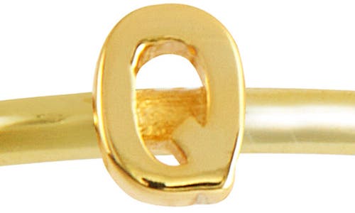 Savvy Cie Jewels 18k Yellow Gold Plated Initial Ring In Gold Q