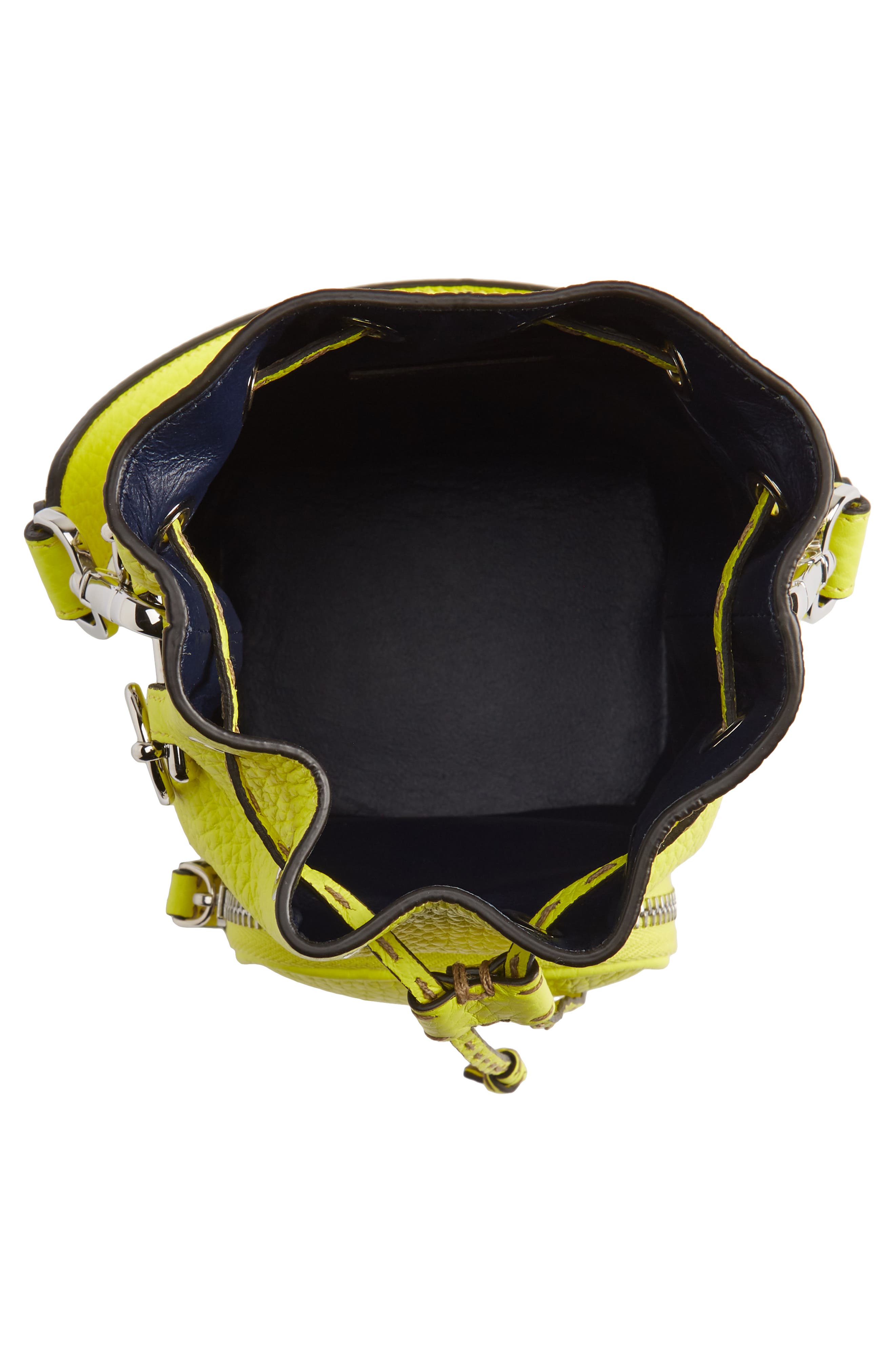 Fendi Mini Mon Tresor Leather Bucket Bag, Alternate, color, 