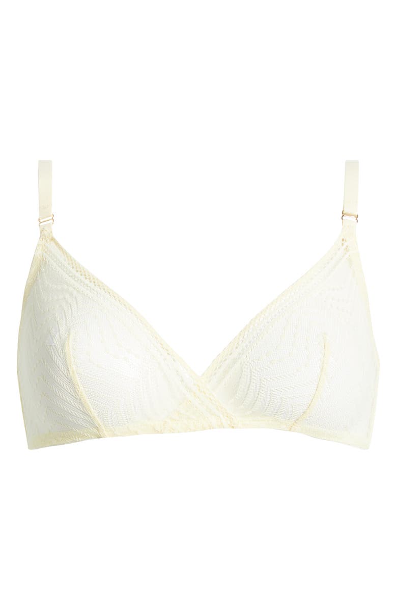 Huit Eclatante Soleil Lace Bralette, Alternate, color, Yellow