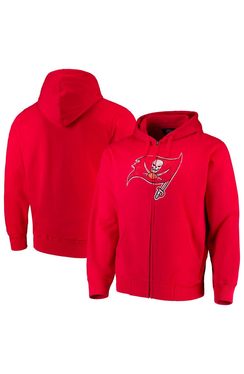STARTER Men's G-III Sports by Carl Banks Red Tampa Bay Buccaneers Primary Logo Full-Zip Hoodie, Main, color,