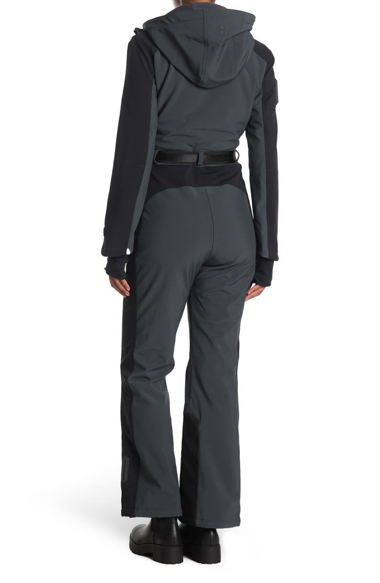 Sweaty Betty Backcountry Softshell Faux Fur Trim Hood Ski Jumpsuit ...