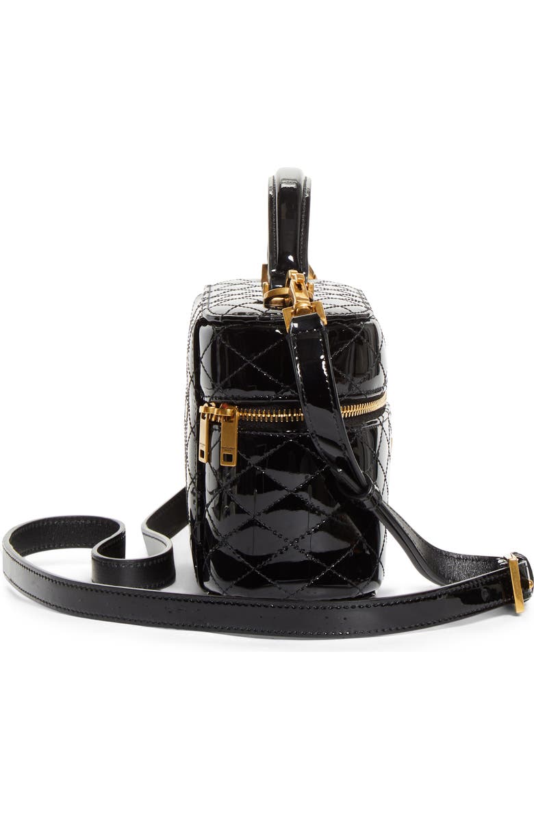 Saint Laurent Gaby Quilted Leather Vanity Case, Alternate, color,