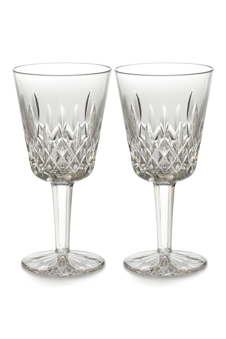 'Lismore' Lead Crystal Goblets, Main, color, CLEAR