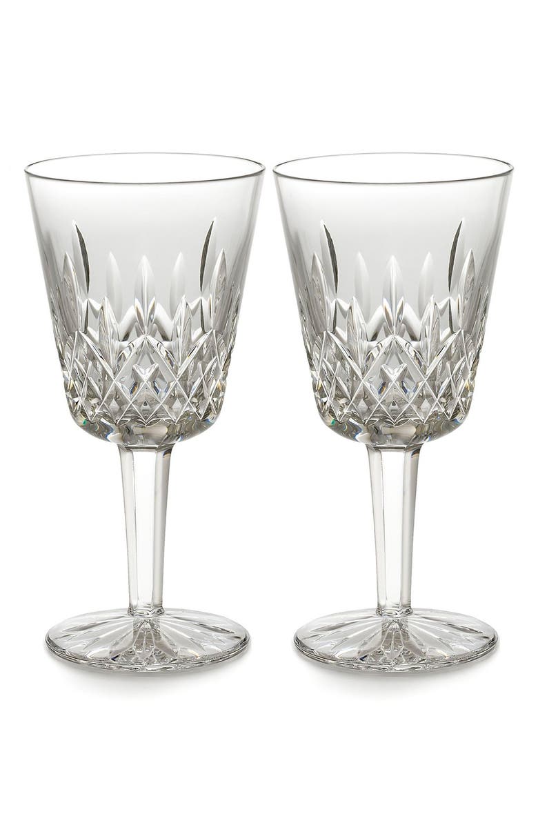 Waterford 'Lismore' Lead Crystal Goblets, Main, color, Clear