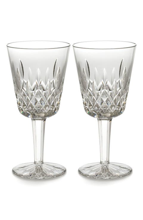 'Lismore' Lead Crystal Goblets (Set of 2)