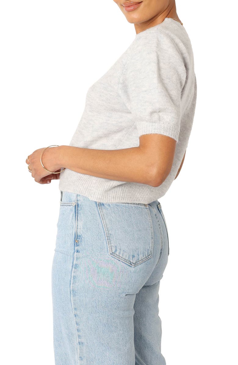 Petal & Pup Noah Puff Sleeve Sweater, Alternate, color, Light Heather Grey