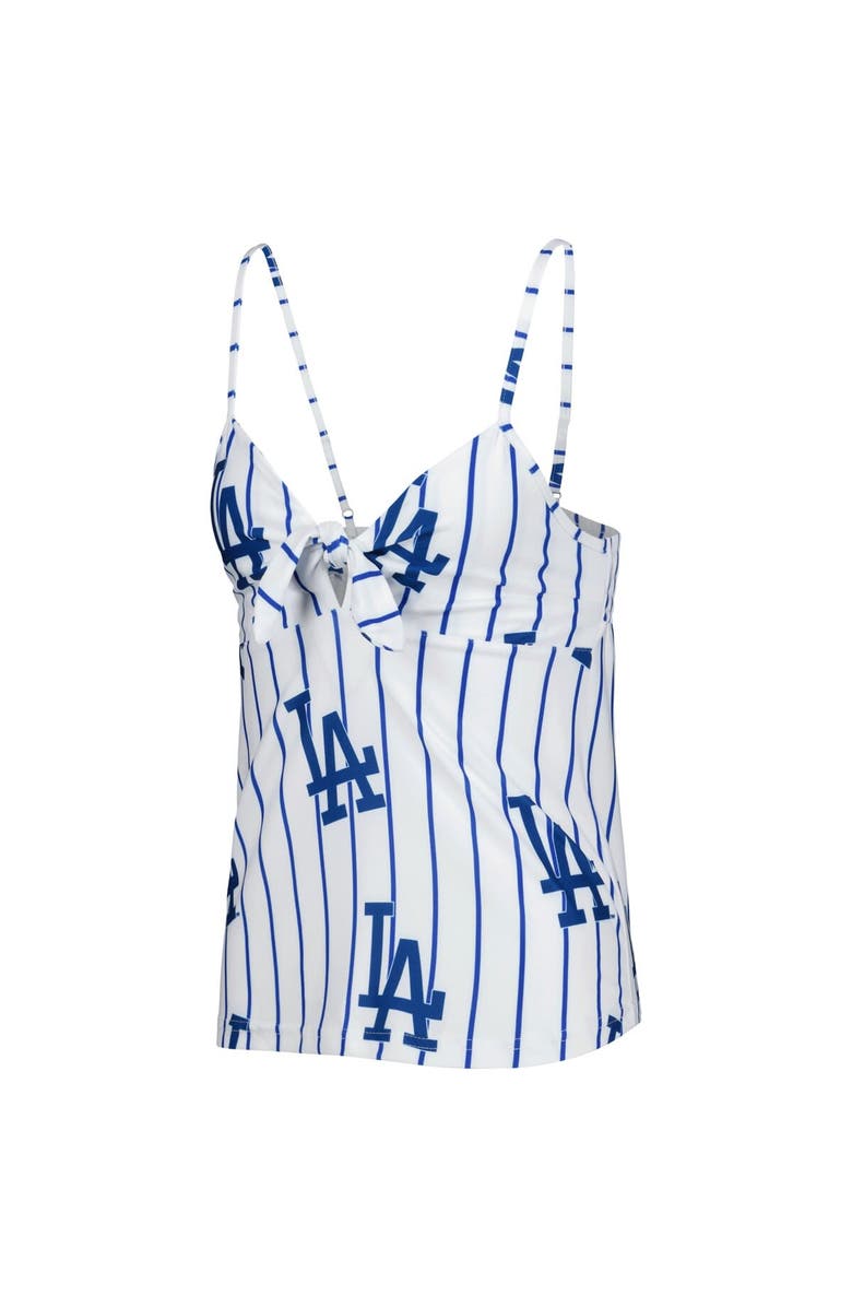CONCEPTS SPORT Women's Concepts Sport White Los Angeles Dodgers Reel Allover Print Tank Top & Shorts Sleep Set, Alternate, color, 