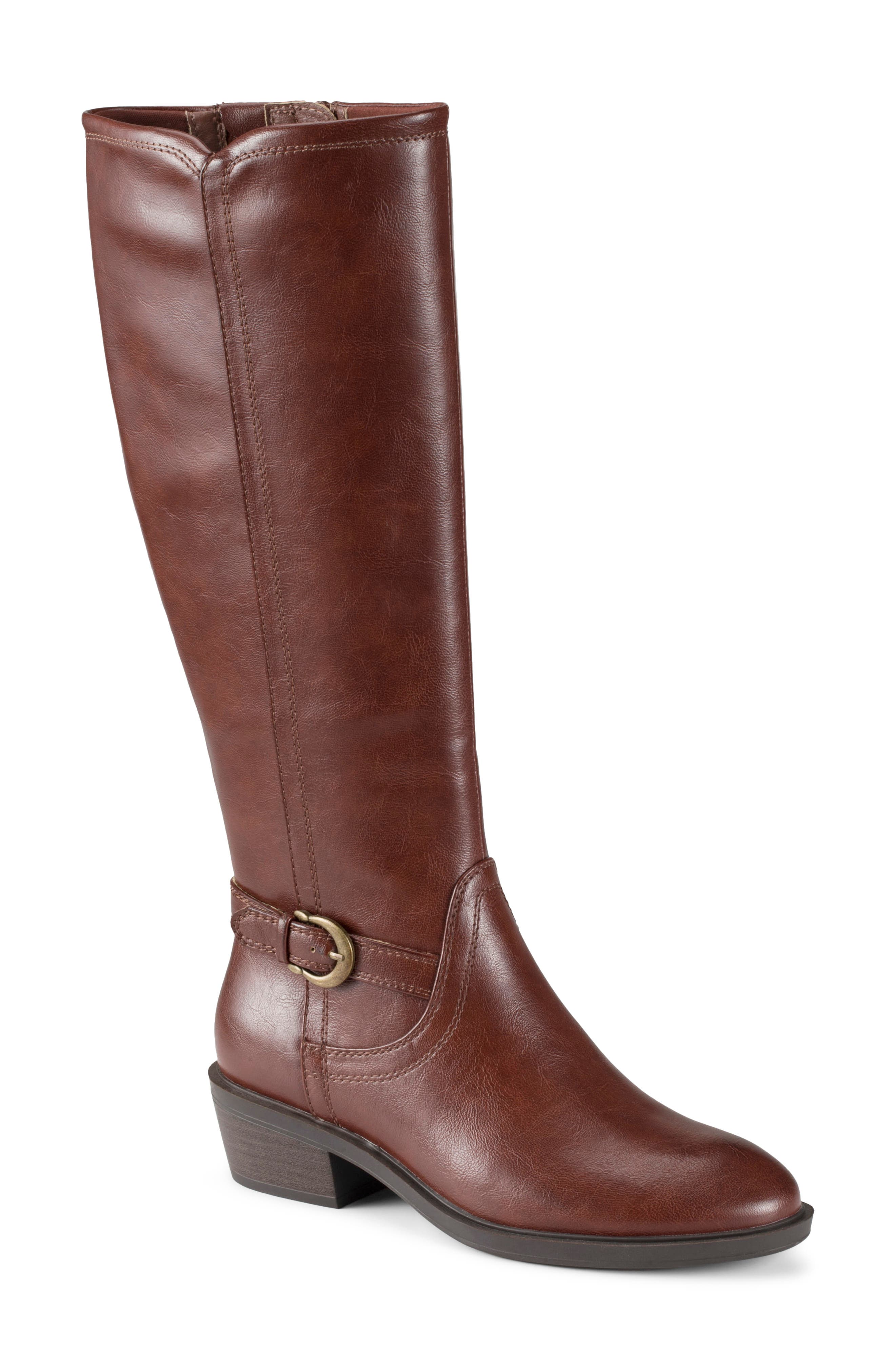 Nena Riding Boot - Wide Calf, Main, color, MAHOGANY