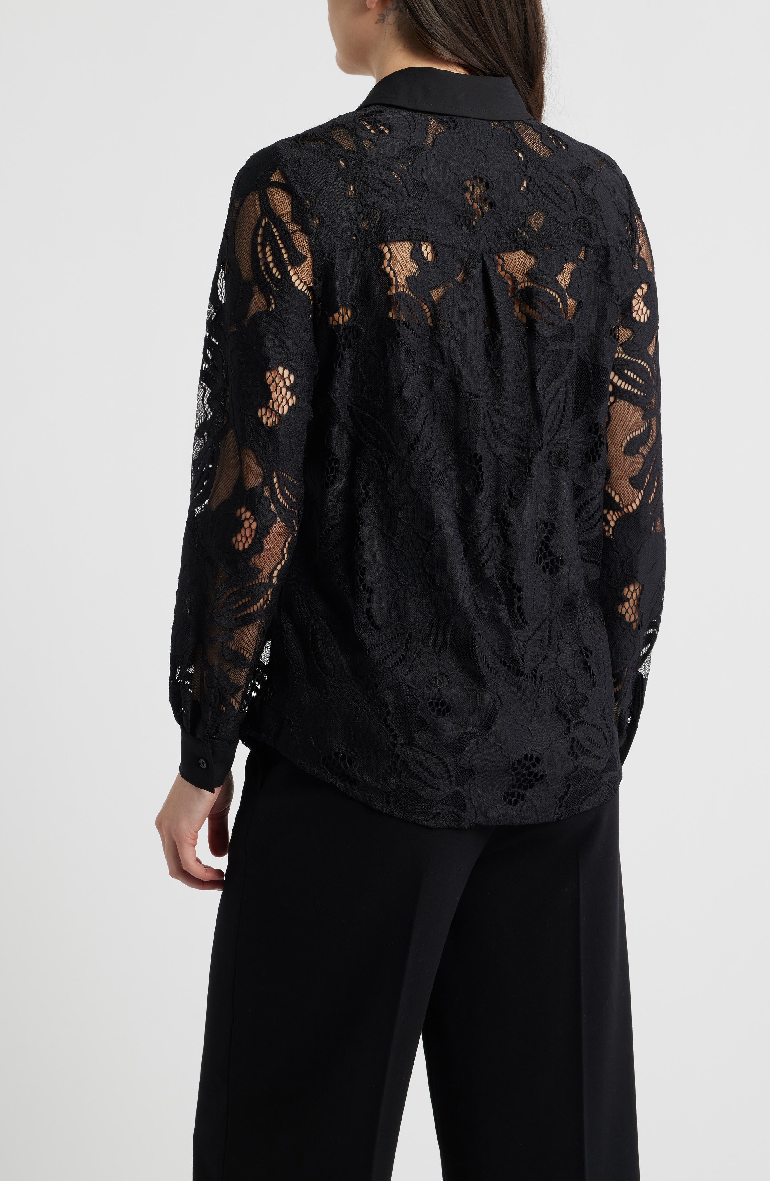 Lace Button-Up Shirt - image 2