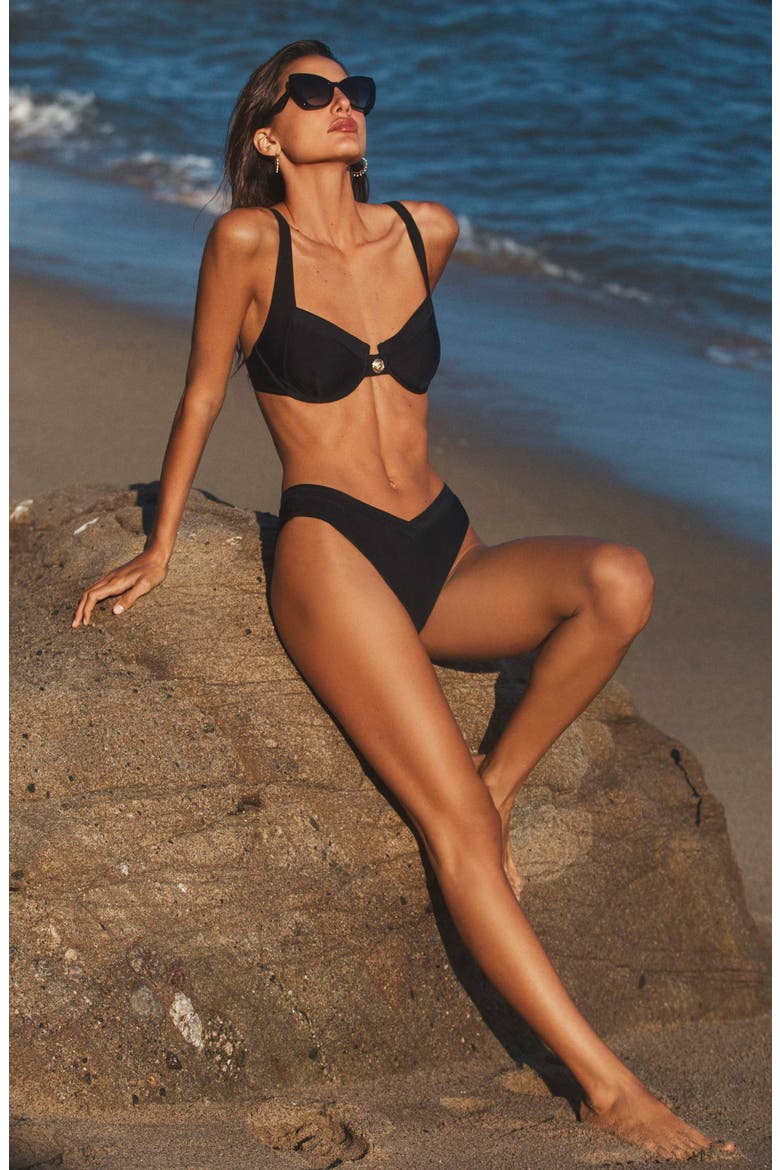 Adrienne Swim Top, Alternate, color, BLACK