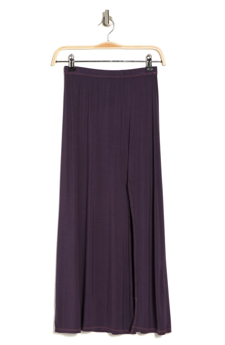 GO COUTURE Side Slit Maxi Skirt, Alternate, color, Navy