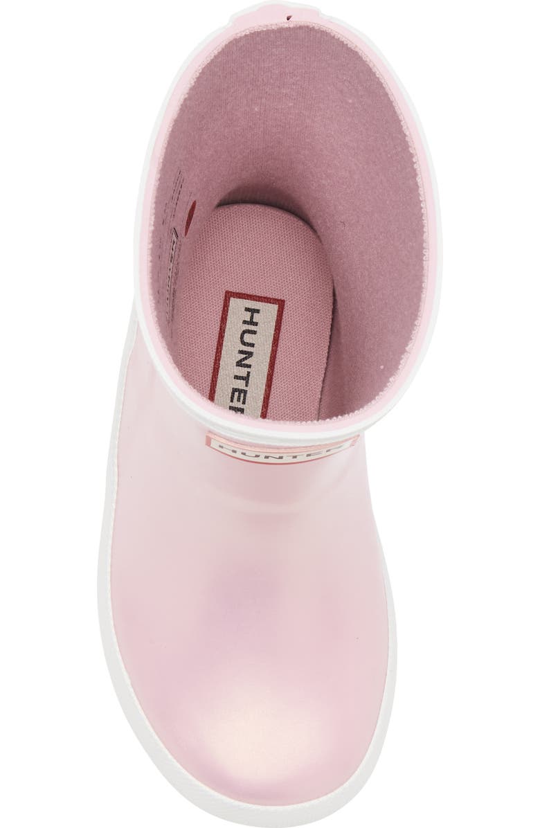 Hunter First Classic Nebula Waterproof Rain Boot, Alternate, color, Foxglove/ White